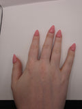 #6 Base Coat: A perfect soft pink gel polish freatured on short almond nails