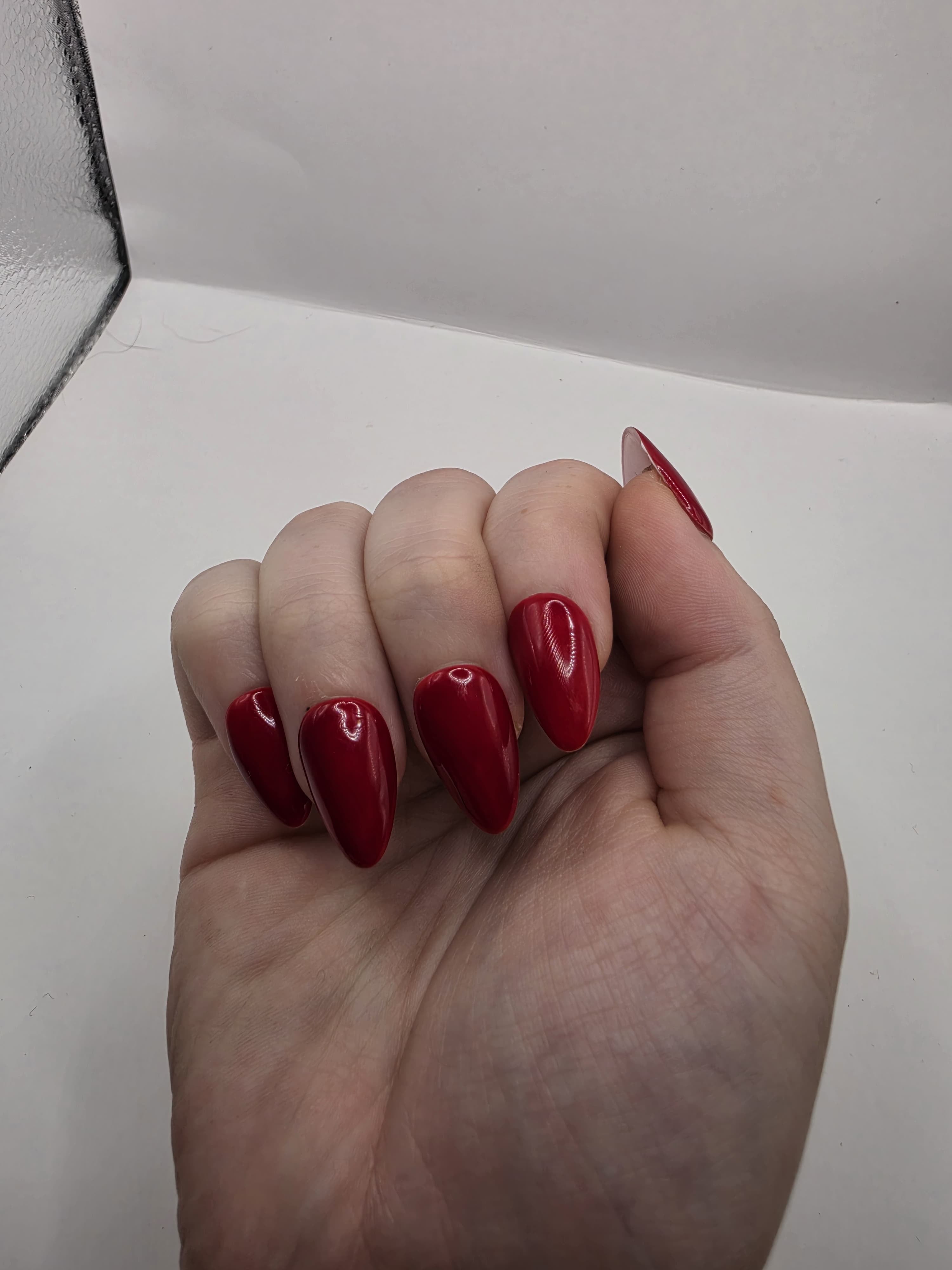 Classic cherry red nails