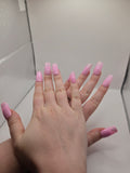 Pink with Sparkle French tip